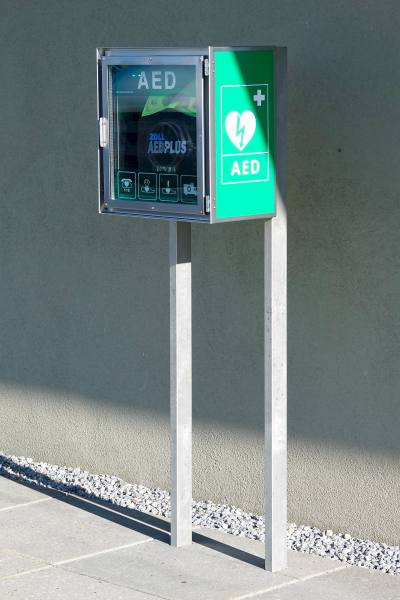 Claus Andersen Outdoor-Ständer für Edelstahl AED-Schränke